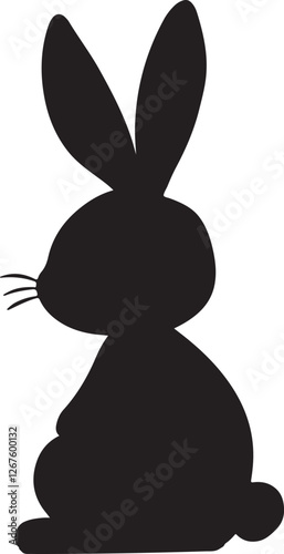 A cute bunny silhouette