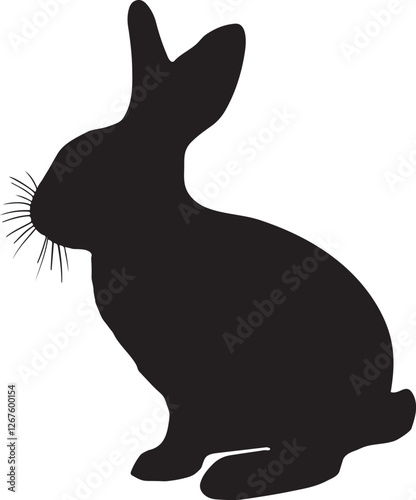 A cute bunny silhouette