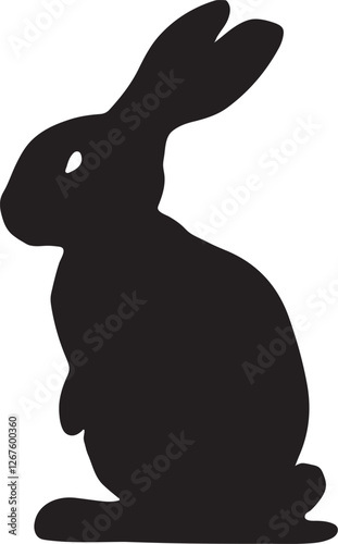 A cute bunny silhouette