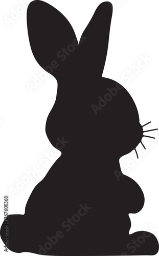 A cute bunny silhouette