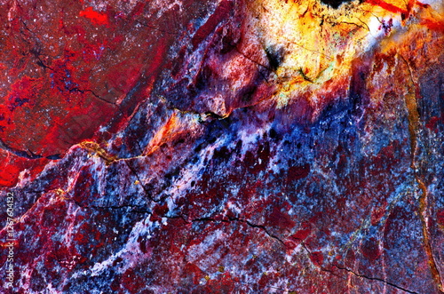 Wallpaper Mural A remarkable multicolored jasper with patterns resembling those of watercolor. Natural patterns and texture of slice of multicolored jasper stone surfaces Torontodigital.ca