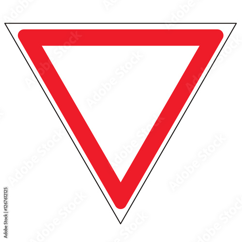 give way sign vector icon