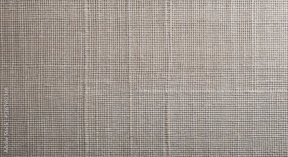 Fototapeta premium Light grey woven textile fabric texture background suitable for wallpaper or interior decoration in minimalist design.