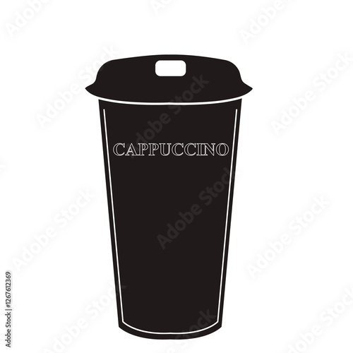 cup of cappuccino vector icon