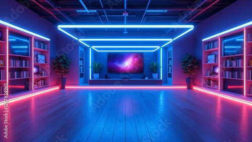 Empty room or gaming background for product placement or showcase