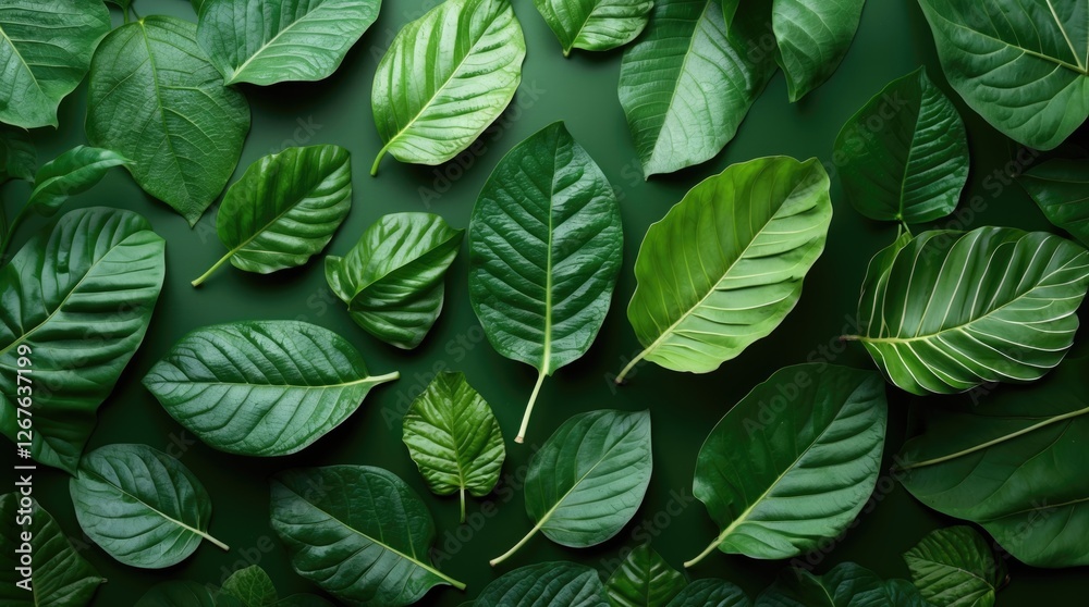 custom made wallpaper toronto digitalLush green leaf background collection showcasing diverse textures and shapes for natural, organic, and fresh design themes.