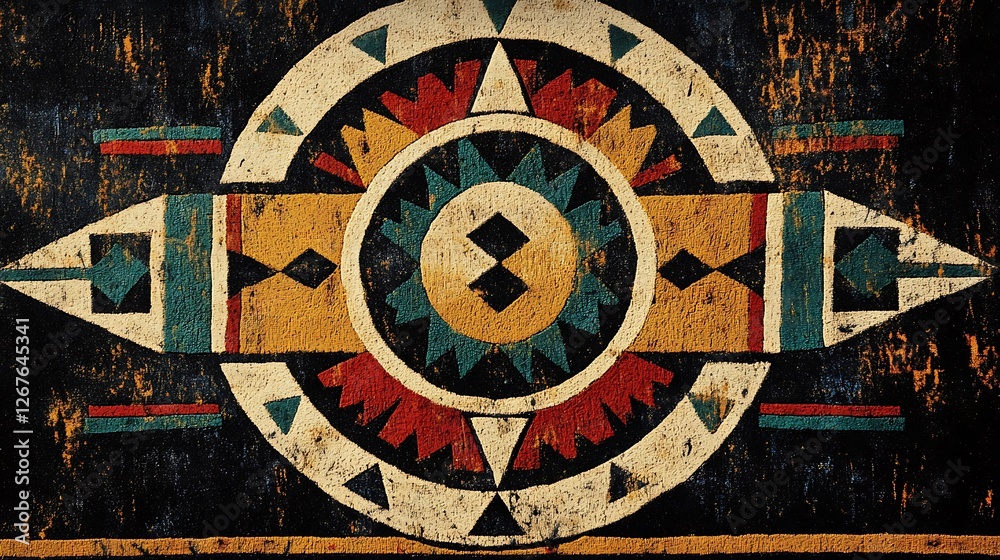 Ancient Native American Geometric Mandala Design Ancient Native American Geometric Mandala Design