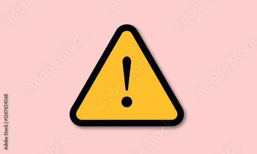 Caution warning sign. Warning icon. stop icon. forbidding icon. Futuristic exclamation mark in warning icon.