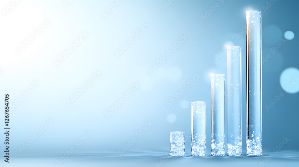 Abstract 3D Glass Graph with Frosty Texture and Gradient Lighting, Representing Financial Growth or Data Trends
Abstract 3D Glass Graph with Frosty Texture and Gradient Lighting, Representing Financial Growth or Data Trends