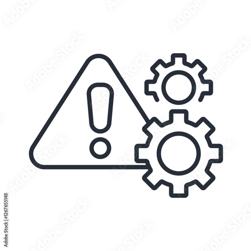 risk icons isolated on White Background. Flat style design