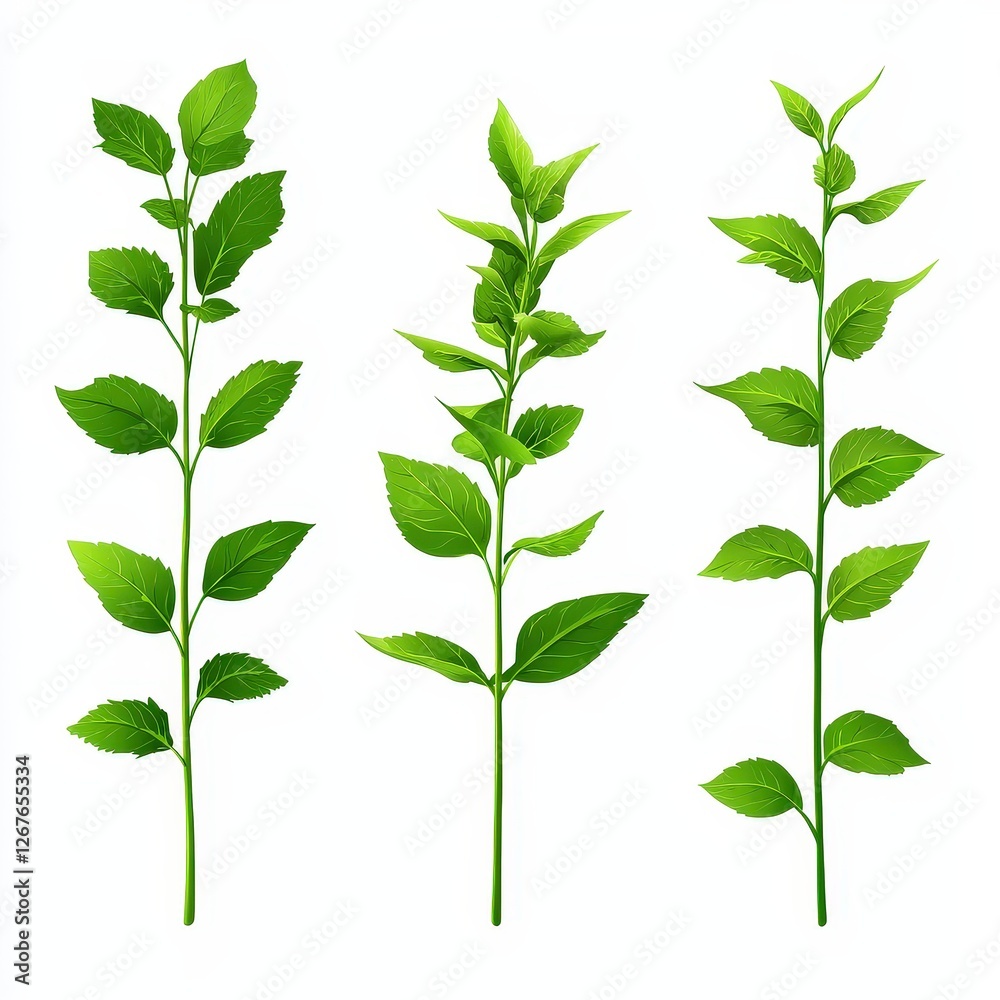 Collection of four unique leaves showcasing vivid colors and textures Collection of four unique leaves showcasing vivid colors and textures