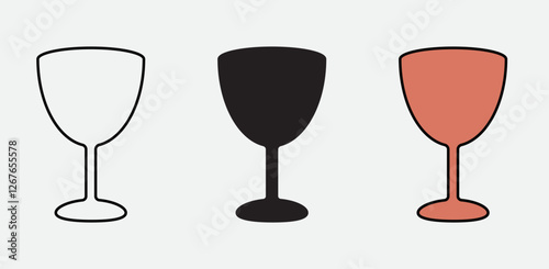 Stylish Cocktail Glass Set in Three Colors