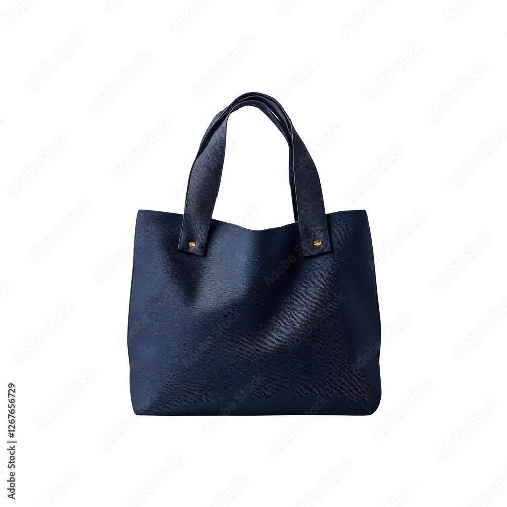 Stylish Navy Blue Tote Bag with Gold Accents - Modern and Minimalist Design Stylish Navy Blue Tote Bag with Gold Accents - Modern and Minimalist Design