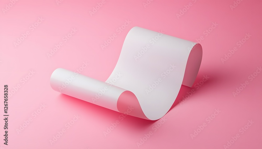 White Paper Roll On Pink White Paper Roll On Pink