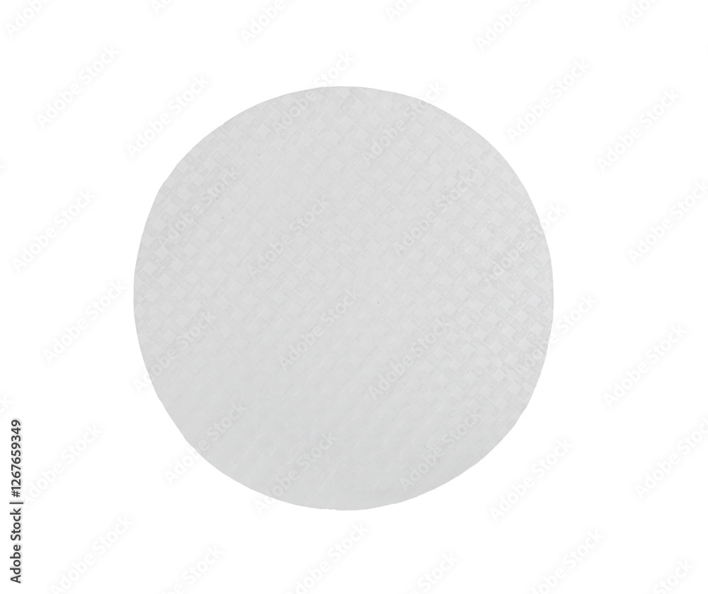One edible rice paper sheet in air isolated on white One edible rice paper sheet in air isolated on white