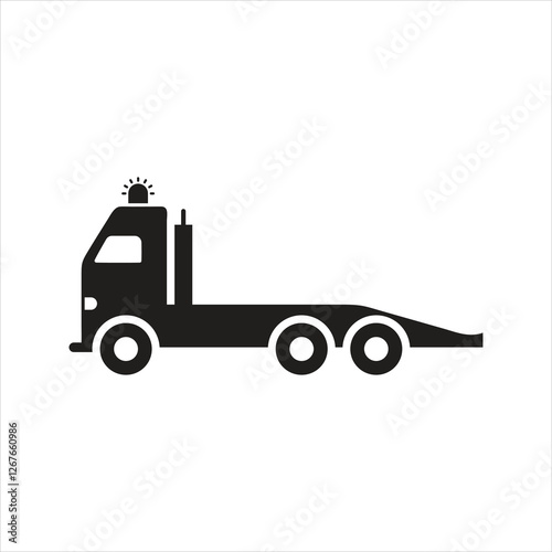 Tow truck icon. Recovery truck. Breakdown cover. Recovery service. Roadside assistance icon