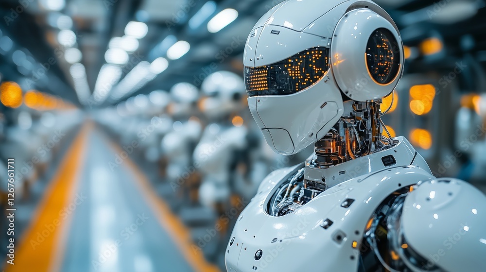 Fototapeta premium The intelligent guardian of future factories