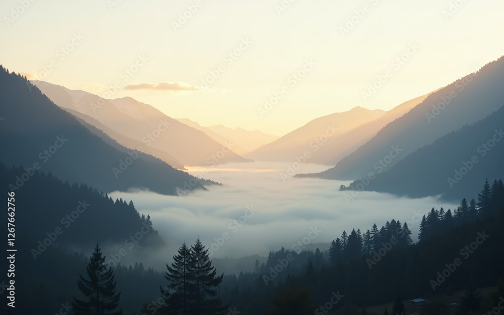 Obraz premium sunrise in the mountains