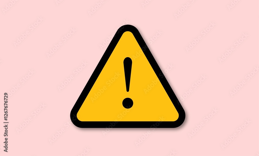 Caution warning sign. Warning icon. stop icon. forbidding icon. Futuristic exclamation mark in warning icon. Caution warning sign. Warning icon. stop icon. forbidding icon. Futuristic exclamation mark in warning icon.