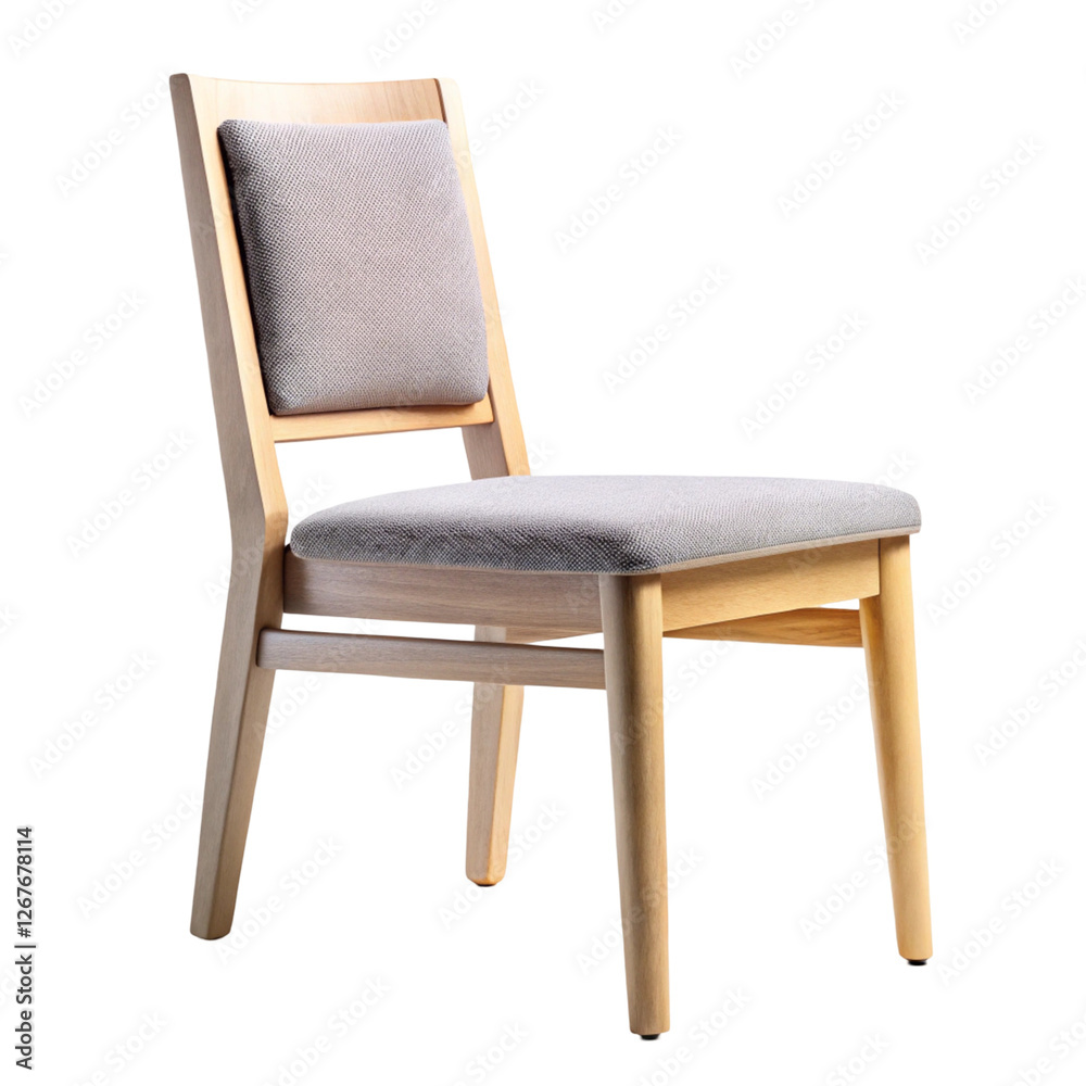 Gray foam and wooden chair isolated on transparent background
Gray foam and wooden chair isolated on transparent background