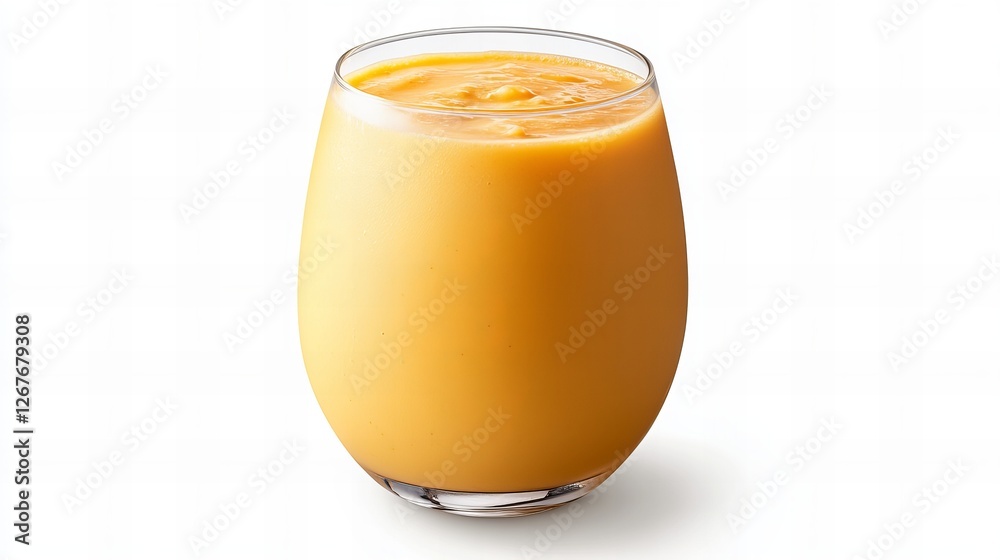 Refreshing mango smoothie in a glass. Perfect for a hot summer day! Refreshing mango smoothie in a glass. Perfect for a hot summer day!