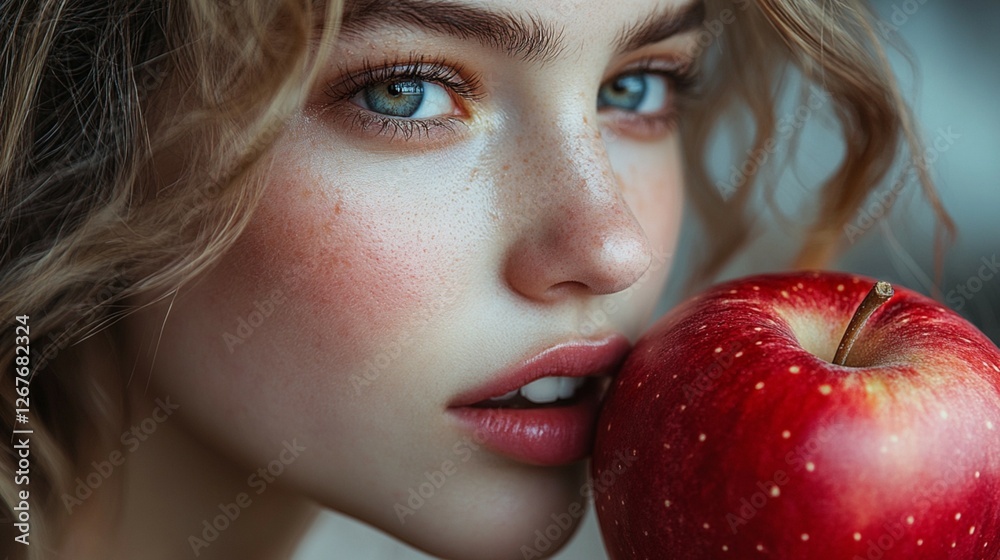 Girl Eating an Apple Girl Eating an Apple