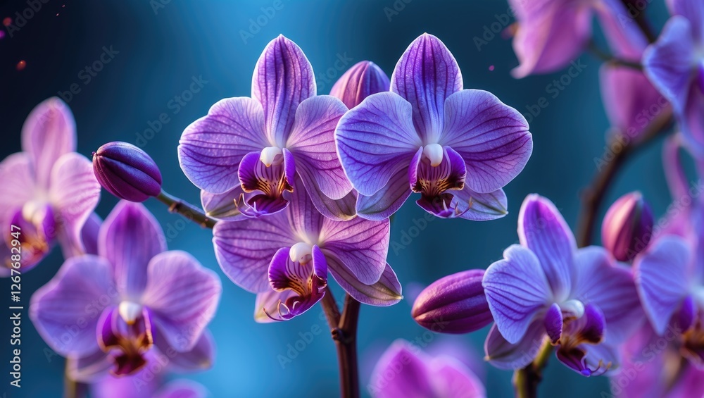 Vibrant Orchids in Soft Focus with Space for Text Ideal for Floral Designs or Advertising Vibrant Orchids in Soft Focus with Space for Text Ideal for Floral Designs or Advertising