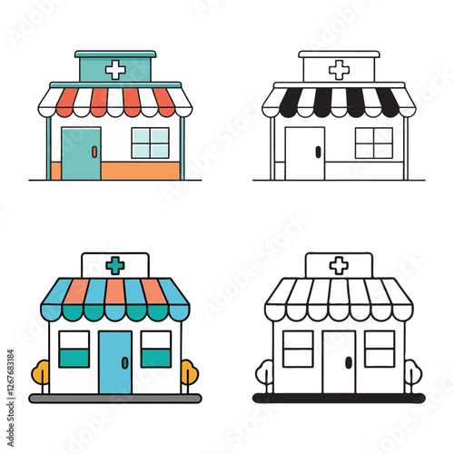 Medical Shop Coloring Page