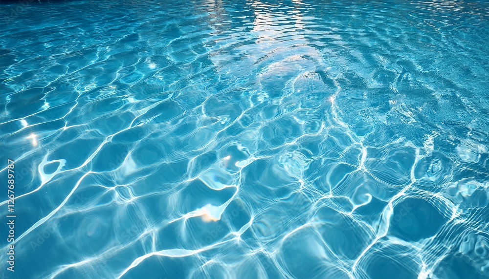 Fototapeta premium light blue water ripples in swimming pool