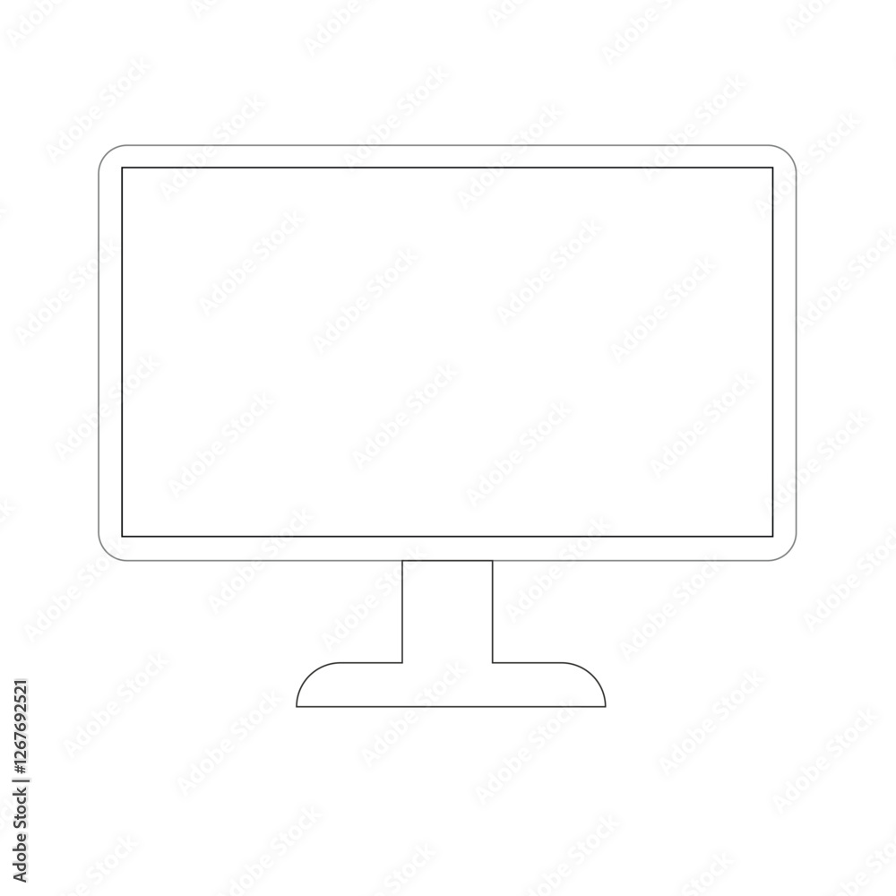 Vector and line art for LCD TV monitors Vector and line art for LCD TV monitors