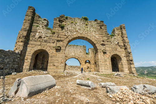 Fototapeta Naklejka Na Ścianę i Meble -  Aspendos antique Roman city in Antalya, Turkey