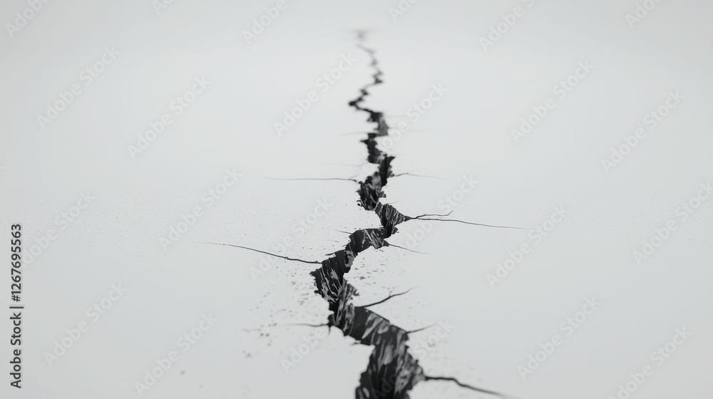 Dramatic Crack in the Ground Damage Concept Dramatic Crack in the Ground Damage Concept