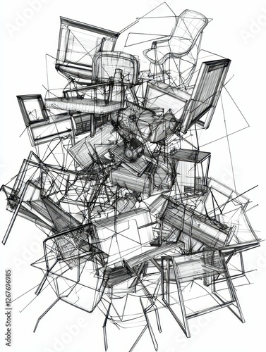 Abstract Chair Cluster Composition