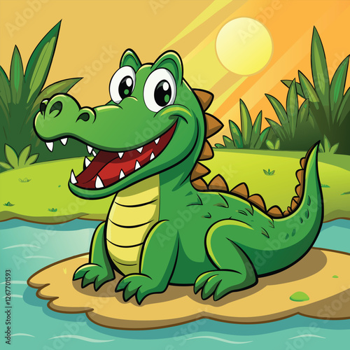 cartoon crocodile 