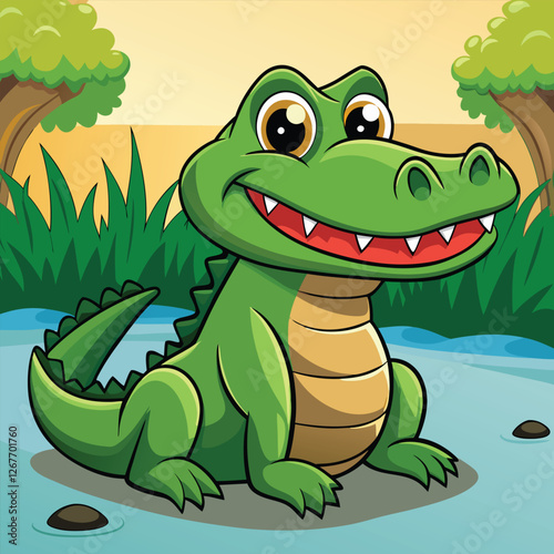 crocodile in the forest