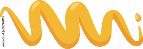 Wavy streams of delicious melted cheese or honey flowing smoothly create a tempting visual, ideal for enhancing food packaging or captivating advertising designs