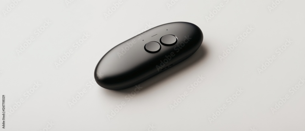 black control device on a white surface black control device on a white surface