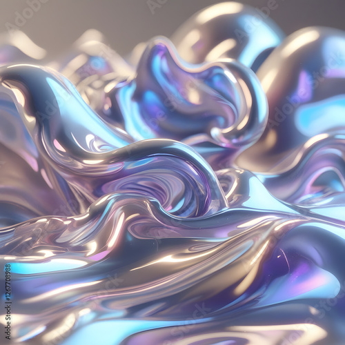 Immerse yourself in the beauty of Flowing Watercolor Harmony, a mesmerizing abstract composition that captures the elegance of freeform watercolor blending. 