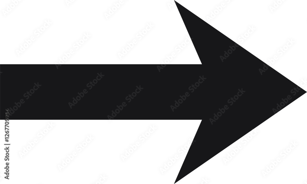 Simple black arrow pointing right against a clean white background, serving as an effective symbol for indicating direction, progress, and forward movement in various contexts Simple black arrow pointing right against a clean white background, serving as an effective symbol for indicating direction, progress, and forward movement in various contexts