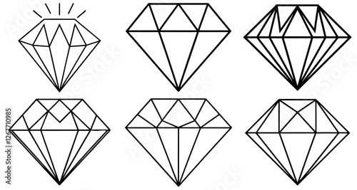 gem Coloring Page Printable Line Art Drawing