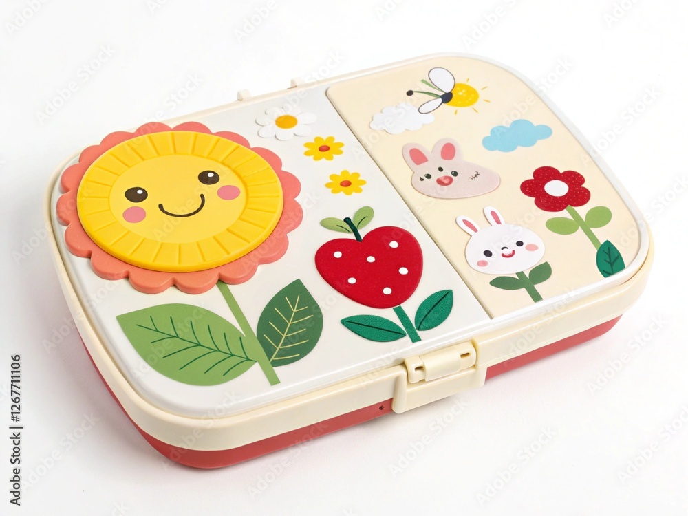 cute decoration for school children's lunch box on isolated white background for your school needs cute decoration for school children's lunch box on isolated white background for your school needs