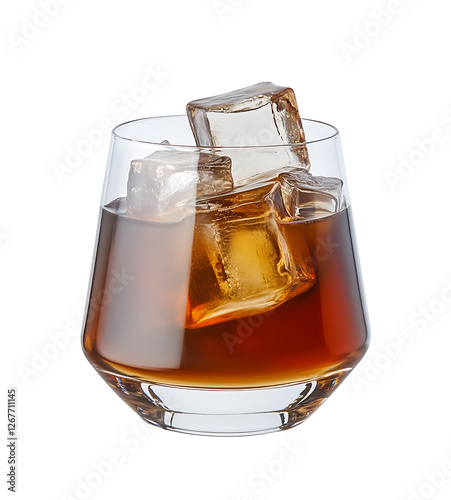 Refreshing Iced Coffee Drink in Glassware