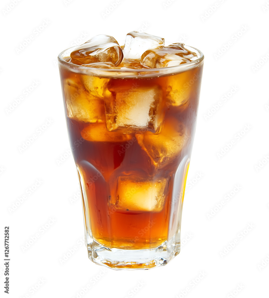 Refreshing Iced Tea in a Glass with Ice Cubes Refreshing Iced Tea in a Glass with Ice Cubes
