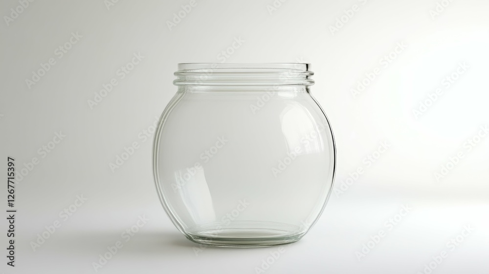 Empty Glass Jar Ready for a New Purpose Still Life Arrangement Empty Glass Jar Ready for a New Purpose Still Life Arrangement