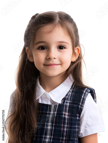 Wallpaper Mural Portrait girl ID photo on white background Torontodigital.ca