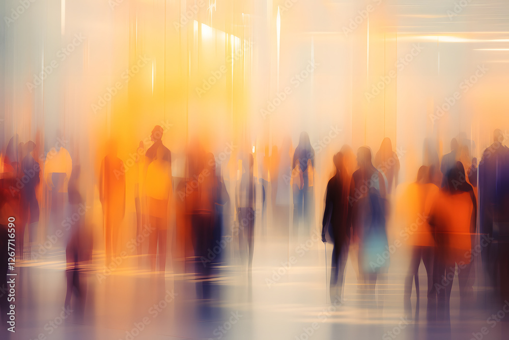 Colorful Lights Illuminating an Energetic Crowd at an Event