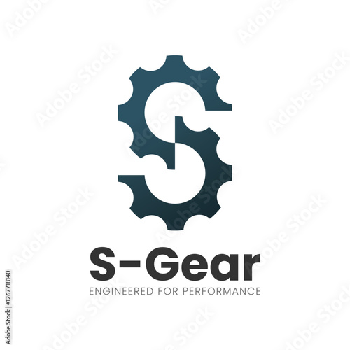 Gear letter s logo design template