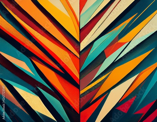 Wallpaper Mural abstract background with rough and raw triangular stripes pattern Torontodigital.ca