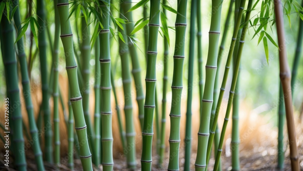 Bamboo forest with lush green stalks and natural light creating a serene atmosphere suitable for nature backgrounds Copy Space Bamboo forest with lush green stalks and natural light creating a serene atmosphere suitable for nature backgrounds Copy Space