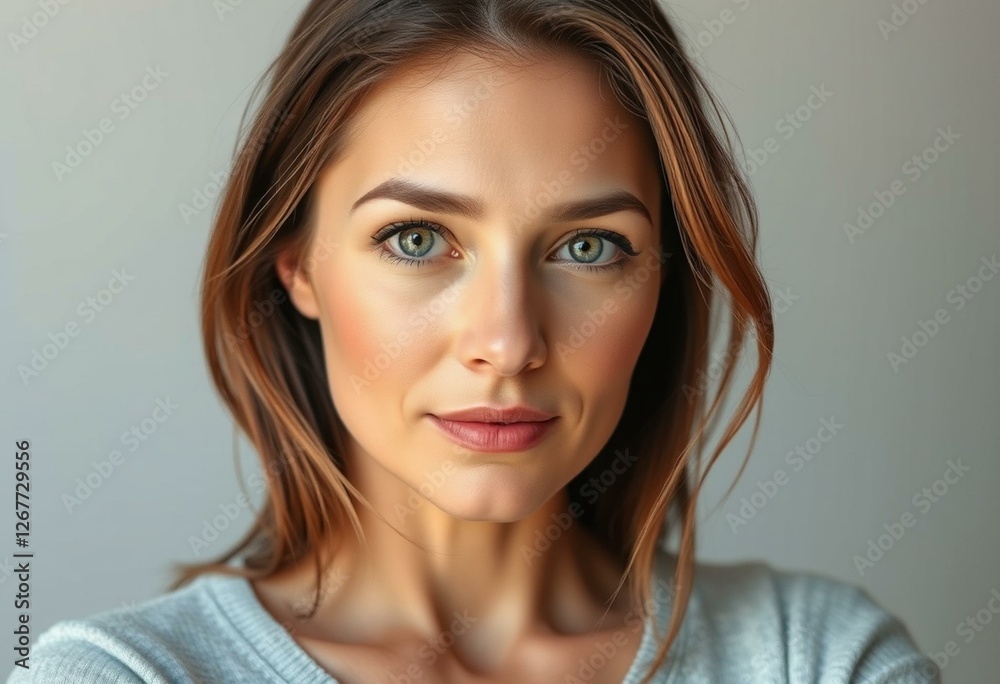 Serene natural light portrait of a woman Serene natural light portrait of a woman